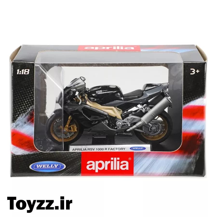 ماکت فلزی موتور آپریلیا برند ویلی مدل APRILIA RSV 1000 R FACTORY — تصویر ۴