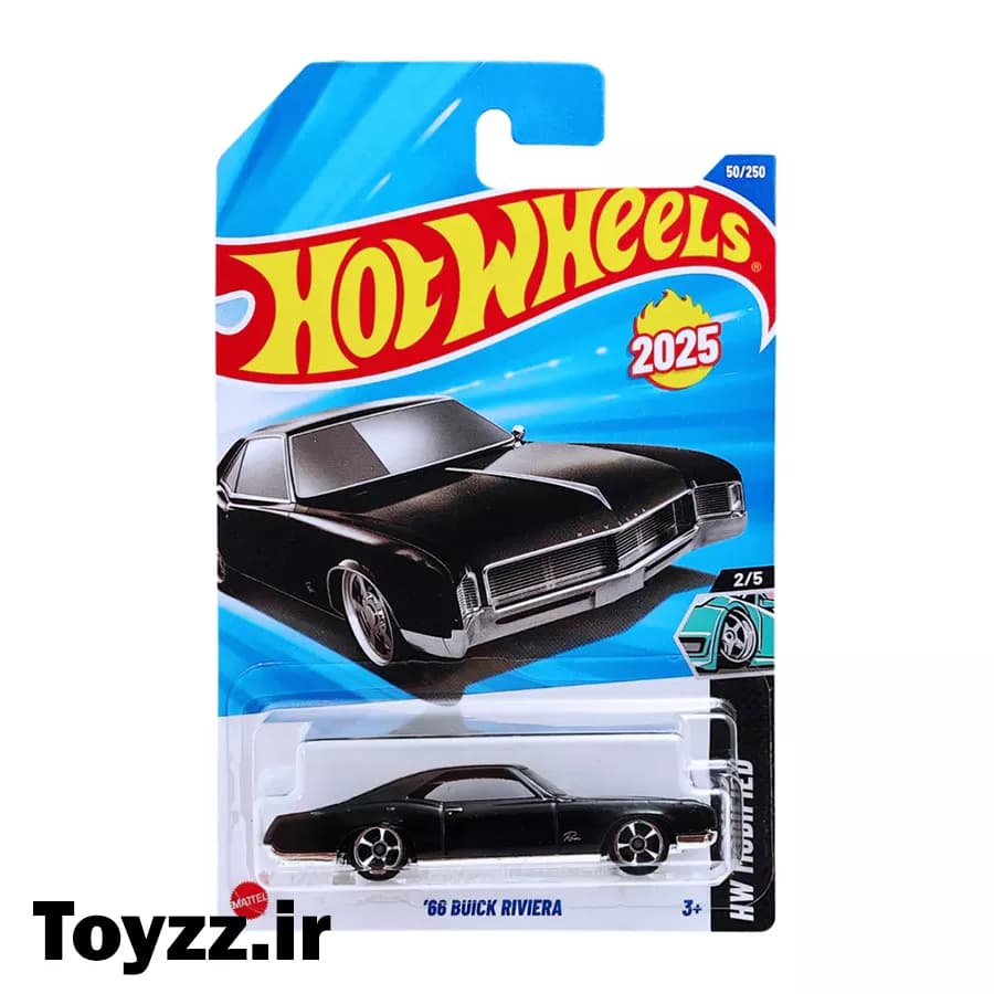 ماکت ماشین هات ویلز مدل 66 BUICK RIVIERA سری HW MODIFIED مشکی — تصویر ۲