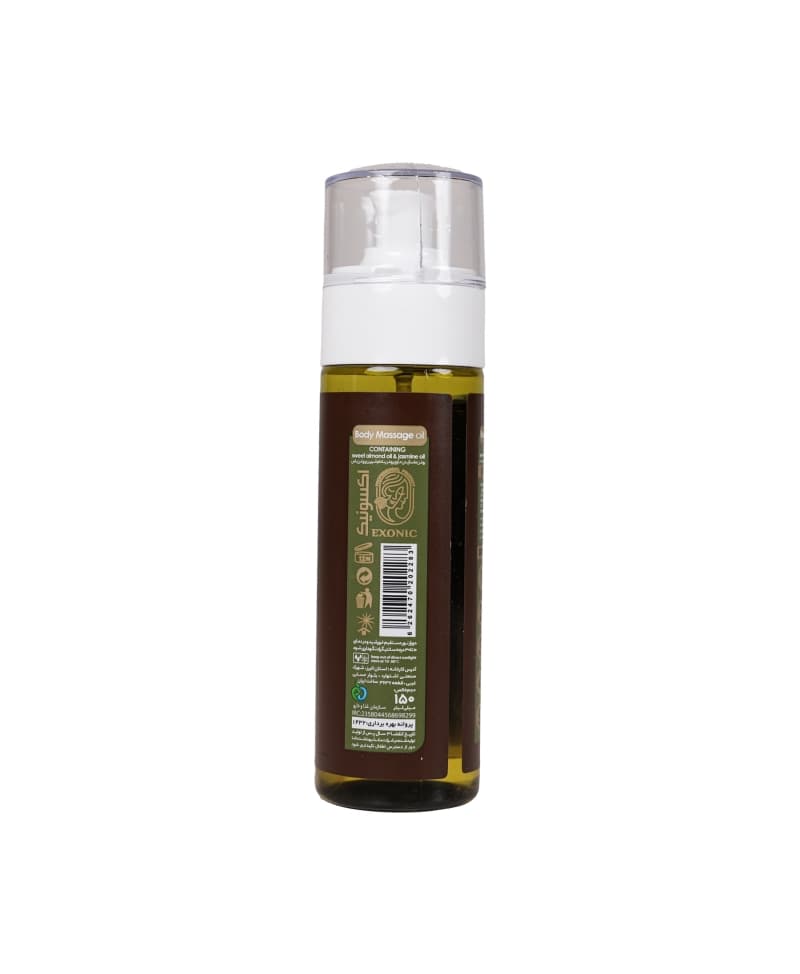 روغن ماساژ بدن اکسونیک حاوی روغن بادام شیرین و روغن یاس 150 میل — تصویر ۶