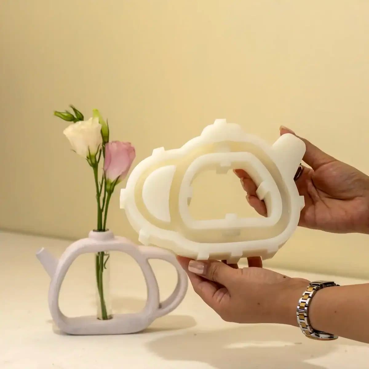 قالب سیلیکونی گلجای مینیمال مدل تیپات (Teapot) | دو سایز — تصویر ۶