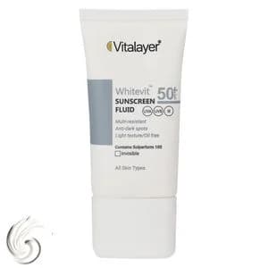 فلوئید ضدآفتاب spf50 بی رنگ ویتالایر حاوی ویتامین C حجم 50ml — تصویر ۲