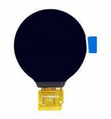 نمايشگر TFT تمام رنگ 1.28 اينچ دايره اي داراي ارتباط SPI و چيپ درايور GC9A01 با کابل فلت 12 پين