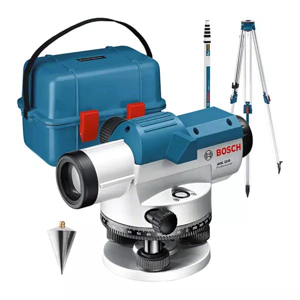 تراز اپتیک لیزری بوش با ملحقات کامل Bosch GOL 32 D+BT160+GR500 Professional Optical Level — تصویر ۲