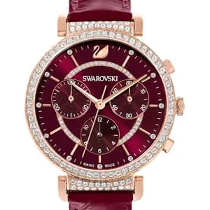ساعت مچی قرمز سوئیسی سواروسکی اورجینال Swarovski Passage Chrono watch 5580345 — تصویر ۶