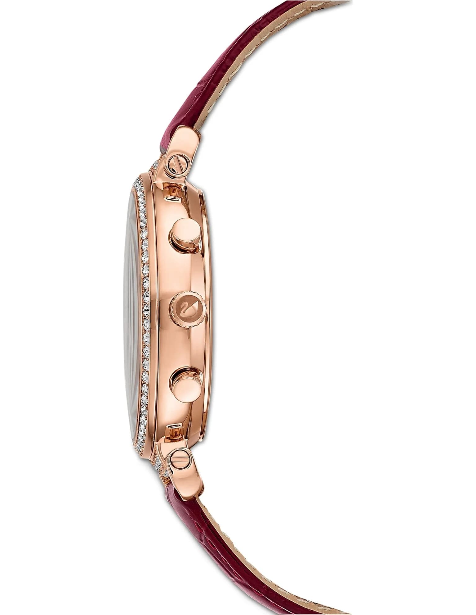 ساعت مچی قرمز سوئیسی سواروسکی اورجینال Swarovski Passage Chrono watch 5580345 — تصویر ۳