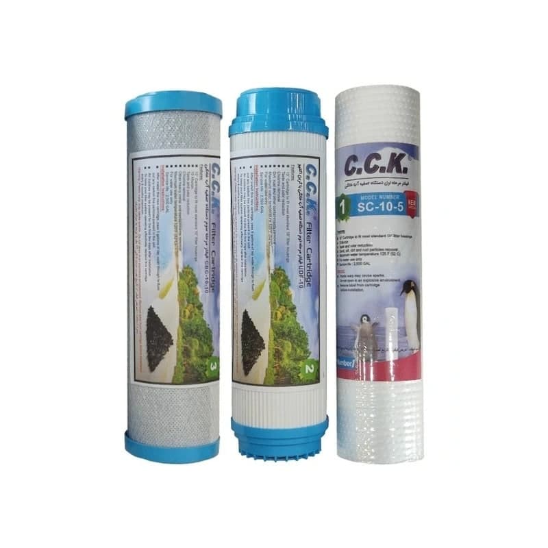 ست فیلتر مرحله 1و 2 و 3 c.c.k دستگاه تصفیه آب خانگی