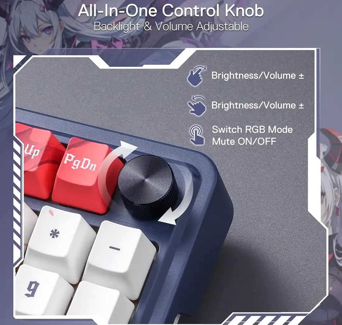 کیبورد بی سیم/باسیم مکانیکال گیمینگ ردراگون EISA K686 AK PRO — تصویر ۸