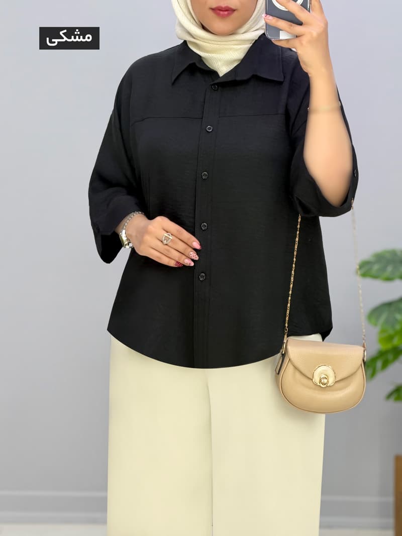 شومیز جلودکمه شانتون ویوال کد 329977 — تصویر ۴
