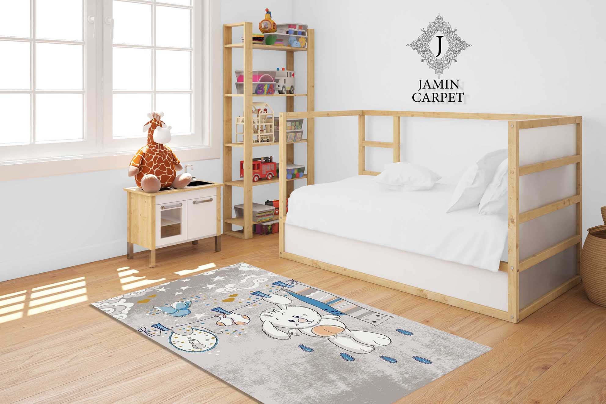فرش اتاق کودک کد 108 شانه 400 تراکم 1800 تمام آکریلیک آنتی استاتیک و ضد حساسیت — تصویر ۵