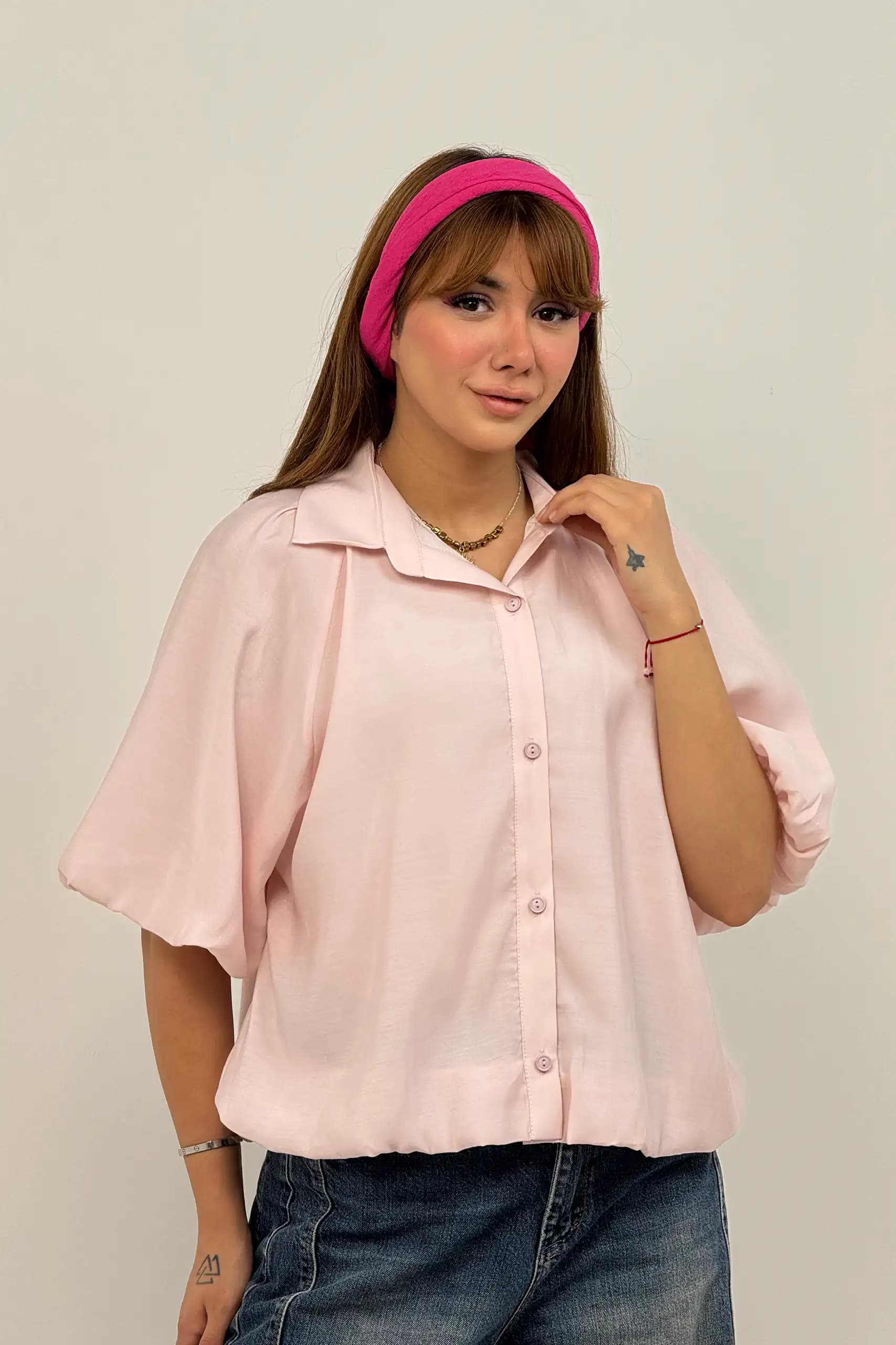 شومیز مودال جلو پیله دار — تصویر ۵