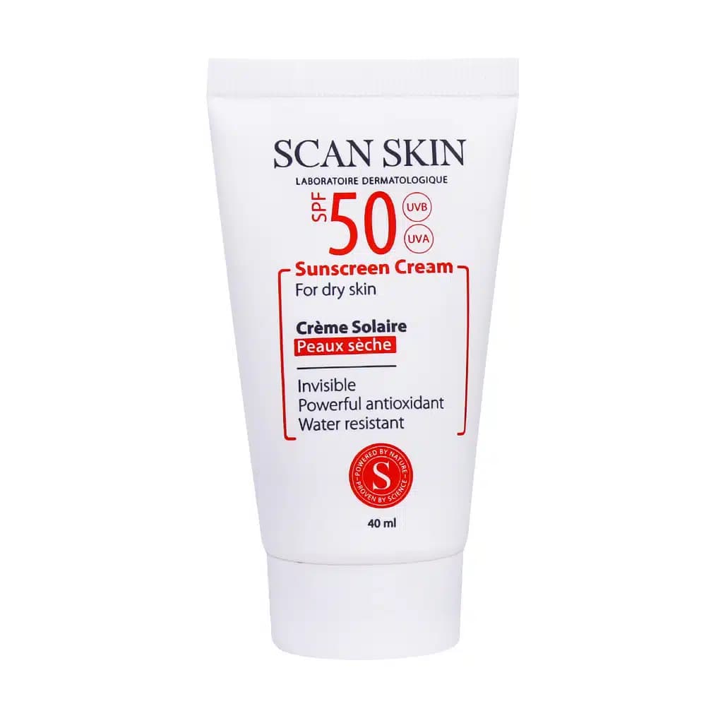 کرم ضد آفتاب بی رنگ پوست خشک SPF50 اسکن اسکین 40 میلی لیتر — تصویر ۴