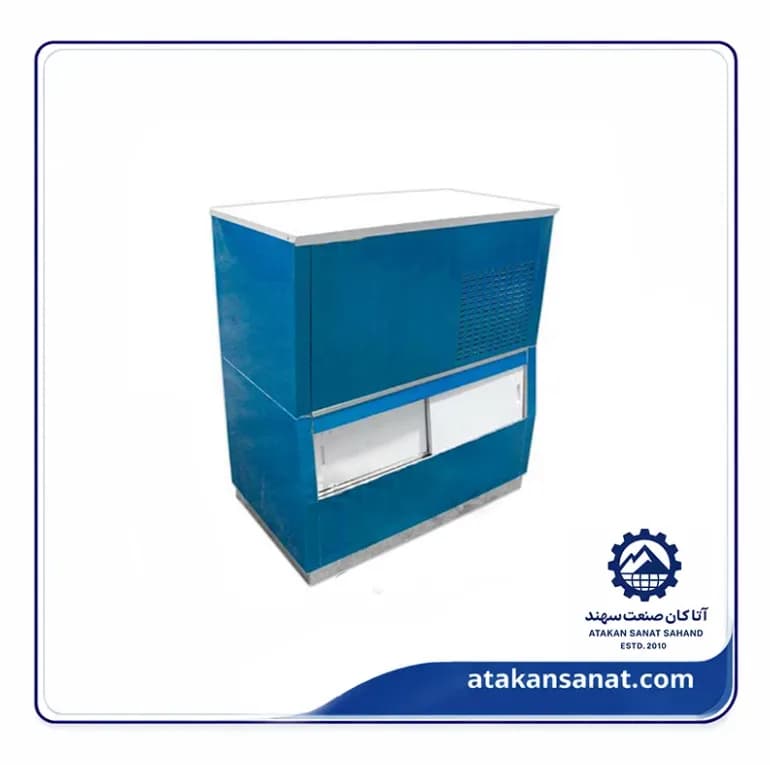 یخساز تمام اتوماتیک با ظرفیت تولید 80 کیلو یخ حبه ایی — تصویر ۲