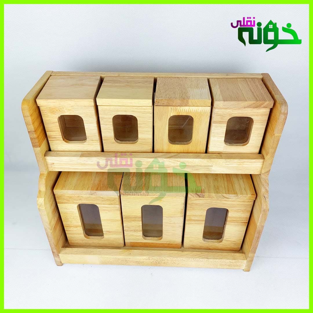 جا ادویه ( پا سماوری ) چوبی — تصویر ۲