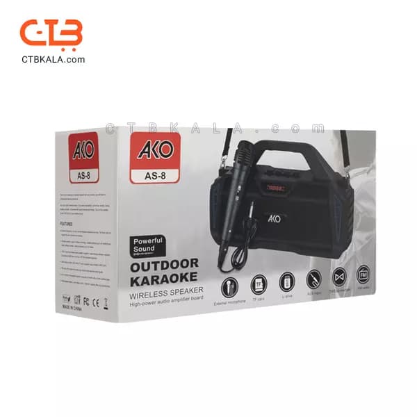 اسپیکر بلوتوثی آکو مدل AS-8 — تصویر ۸