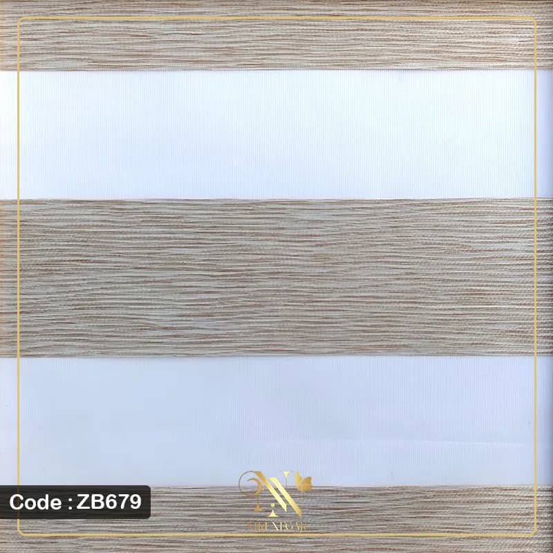 پرده زبرا طرح چوب مدل ZB679