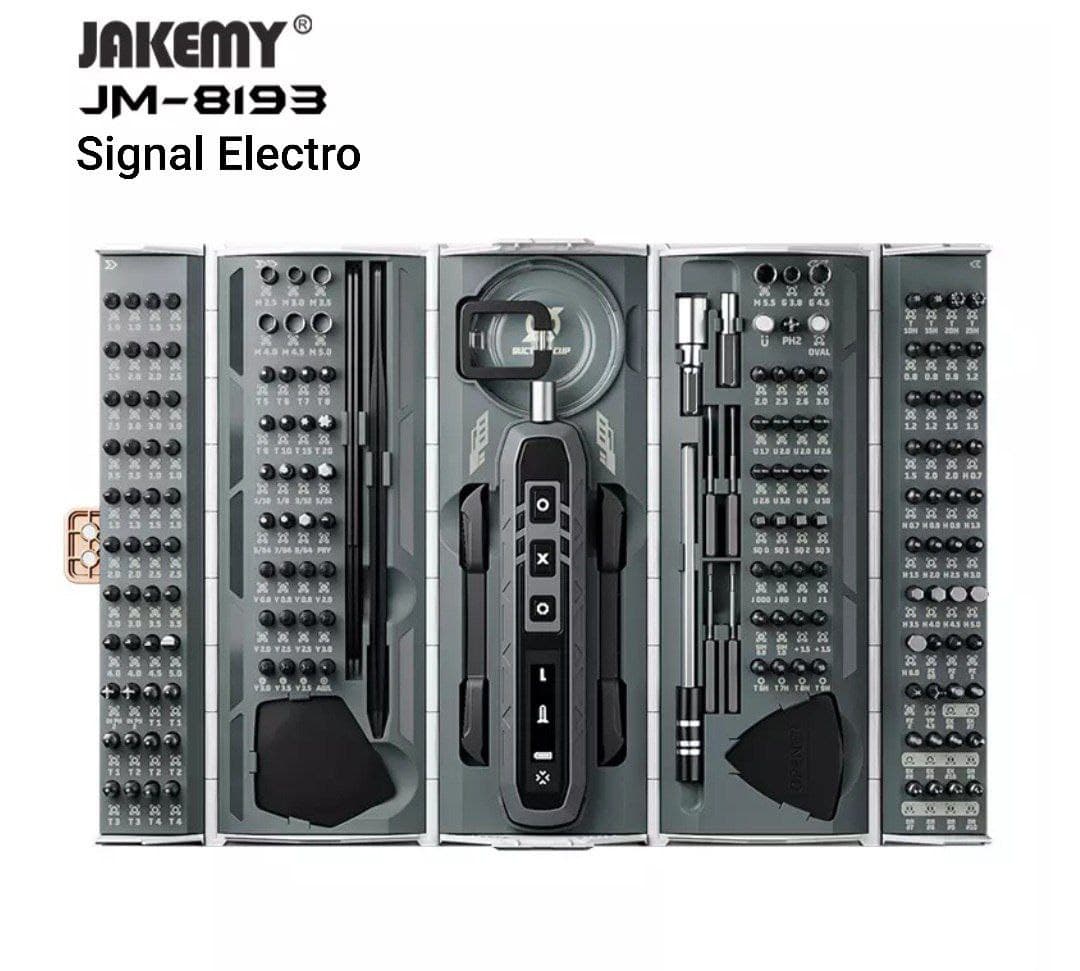 ست پیچ گوشتی شارژی 180 عددی جاکمی مدل JAKEMY JM-8193 — تصویر ۵