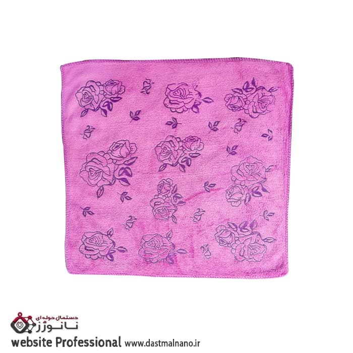 دستمال حوله ای گلدار 40*40