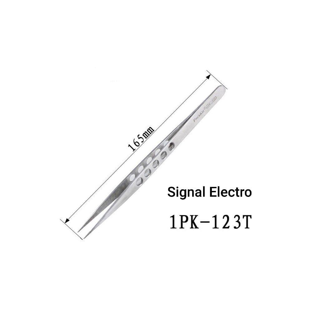 پنس استیل سر صاف سوراخدار پروسکیت ProsKit 1PK-123 — تصویر ۶