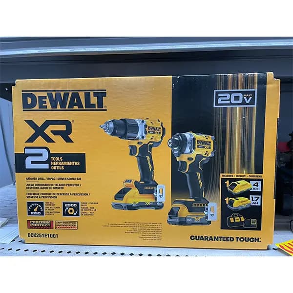 ست دریل چکشی و پیچبند شارژی دیوالت مدل DCK251E1QQ1 — تصویر ۸
