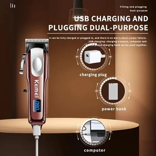 ماشین اصلاح حجم زن و خط زن کیمی Kemei km-233 — تصویر ۵
