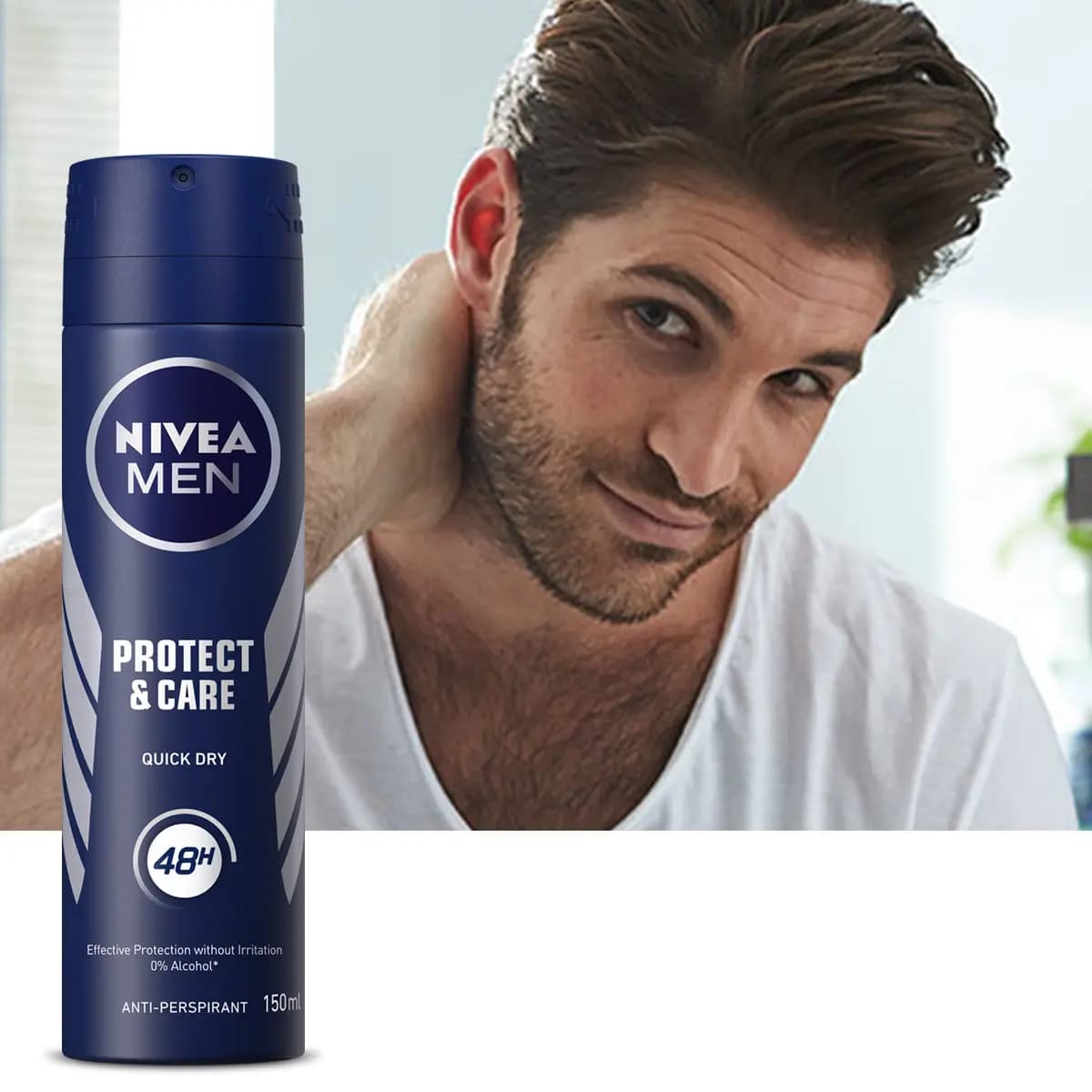 اسپری ضد تعریق مردانه Protect & Care نیوا 150ml — تصویر ۴