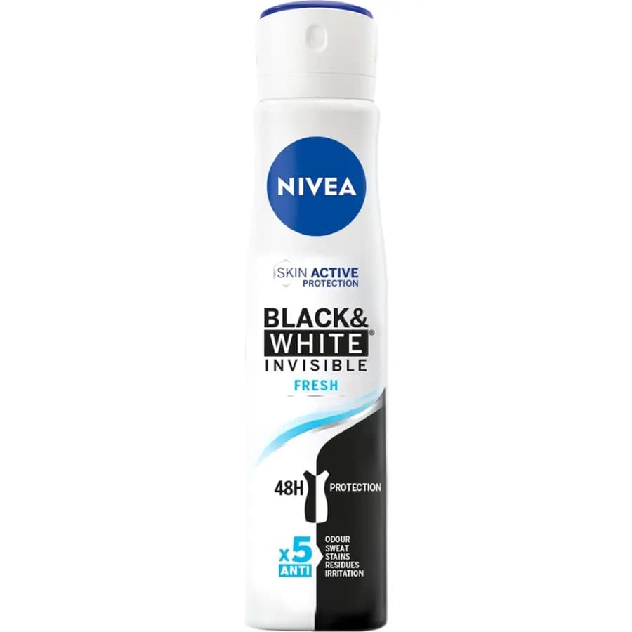 اسپری ضد تعریق زنانه فرش Black & White Invisible نیوا 200ml — تصویر ۵