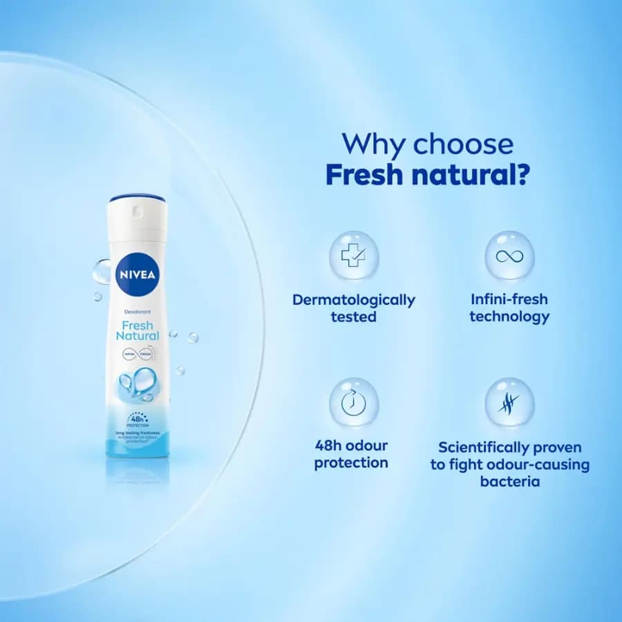 اسپری ضد تعریق زنانه Fresh Natural نیوا 150ml — تصویر ۸