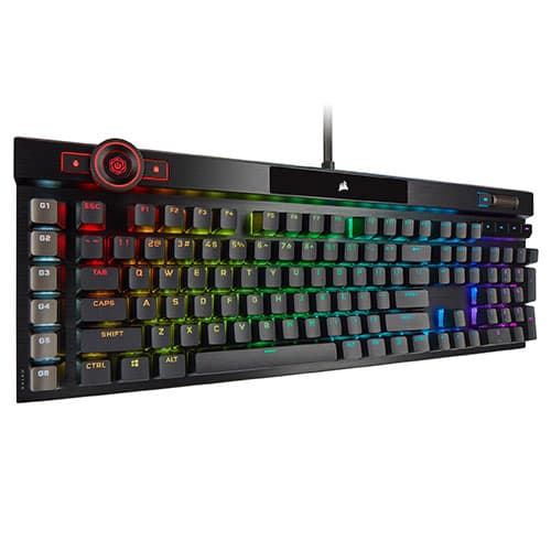 کیبورد مخصوص بازی کورسیر مدل K100 RGB optical-mechanical — تصویر ۳