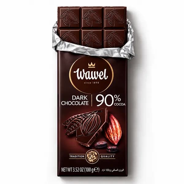 شکلات تخته ای واول Wawel تلخ 90 درصد — تصویر ۳