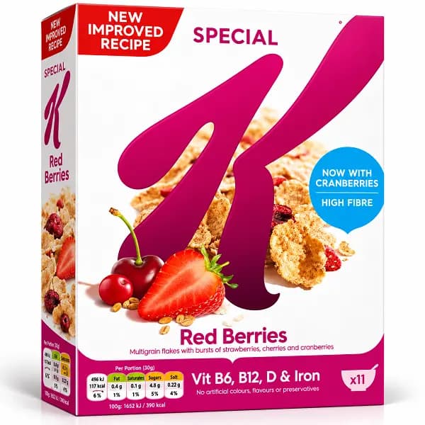 کورن فلکس رژیمی میوه های قرمز 300 گرم اسپشیال کی special k — تصویر ۳