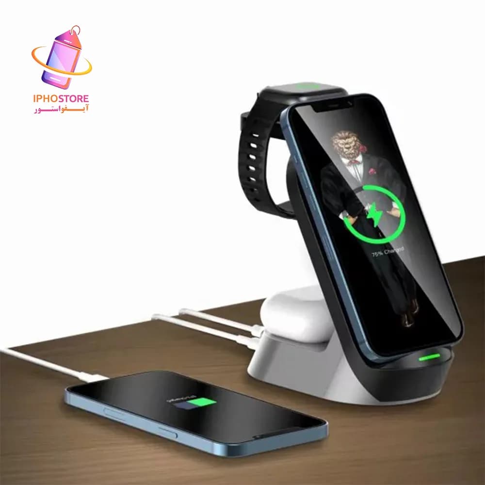 شارژر بی سیم 4 کاره گرین مدل 4IN1 — تصویر ۶