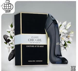 عطر ادکلن گودگرل مشکی فرگرانس ورد زنانه Chic Girl – حجم 90 میل — تصویر ۶