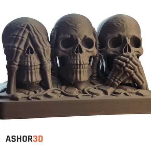 مجسمه سه جمجمه See Hear Speak No Evil — تصویر ۳