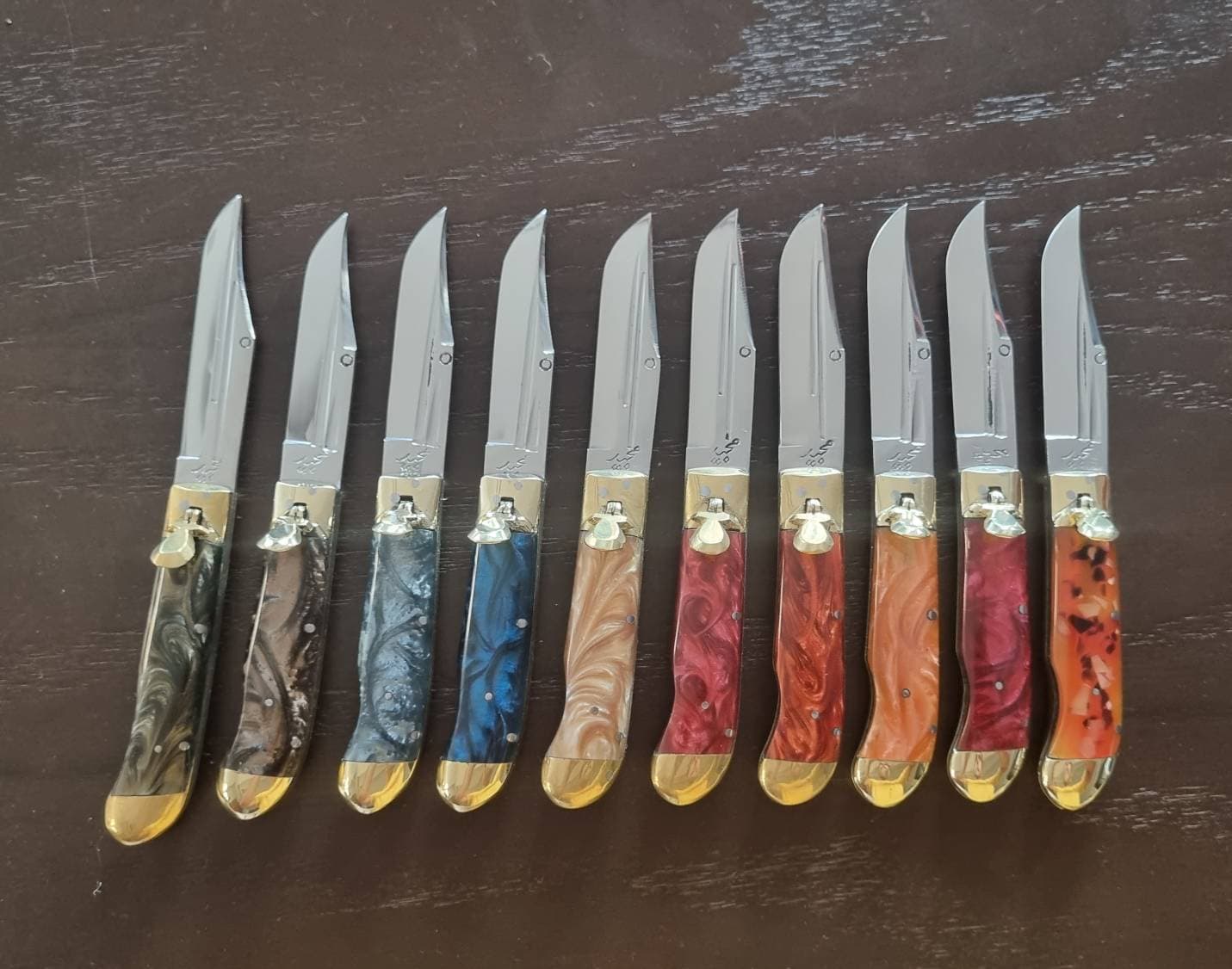 چاقوی فشاری سایز بزرگ صنایع دستی زنجان — تصویر ۴
