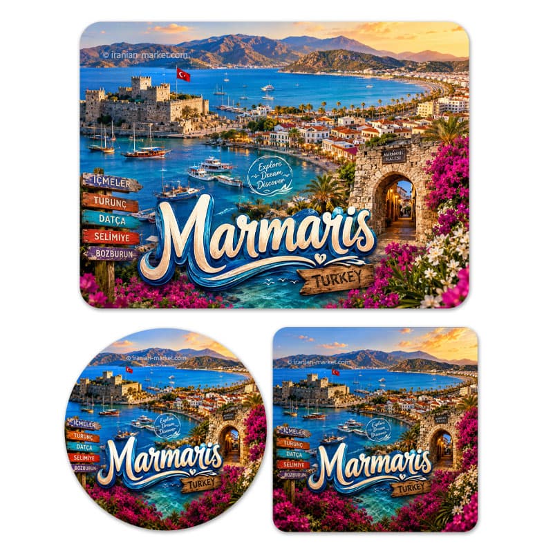 مگنت یخچالی طرح مارماریس Marmaris | سوغات خاص و یادگاری ساحلی از شهر مارماریس ترکیه