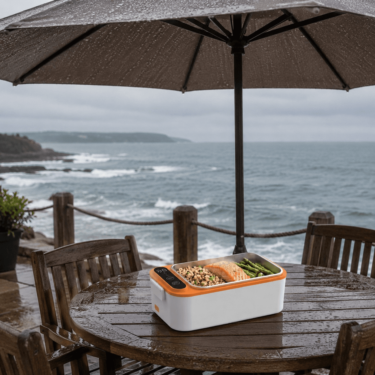 ظرف غذای برقی و شارژی برند Porodo مدل Lite Lunch (مدل PDLFSTDA01) — تصویر ۴