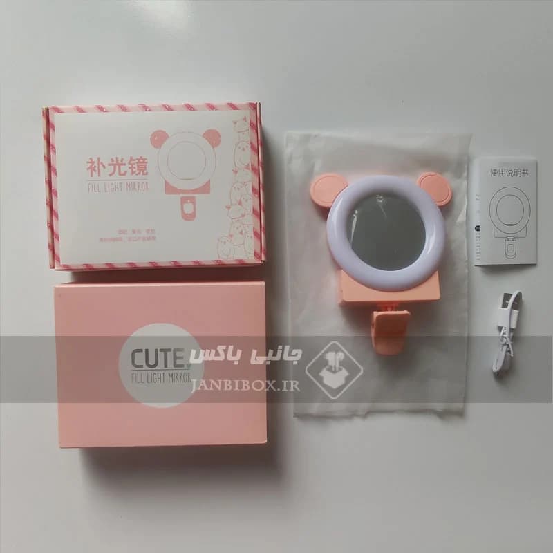 رینگ لایت سلفی موبایل آینهدار طرح گربهای فانتزی مدل XM777-2 — تصویر ۱۱