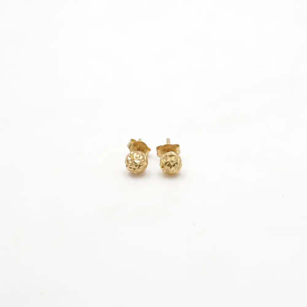 گوشواره میخی طلا مدل گوی — تصویر ۵