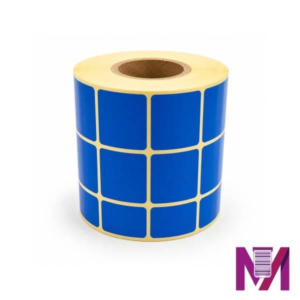 رول لیبل ریبون خور 40×35 کاغذی آبی سه ردیفه — تصویر ۲