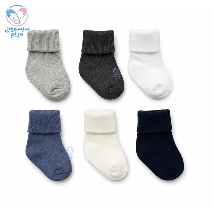 پک جوراب 6 عددی دفنه بیبی Defne Baby e00123