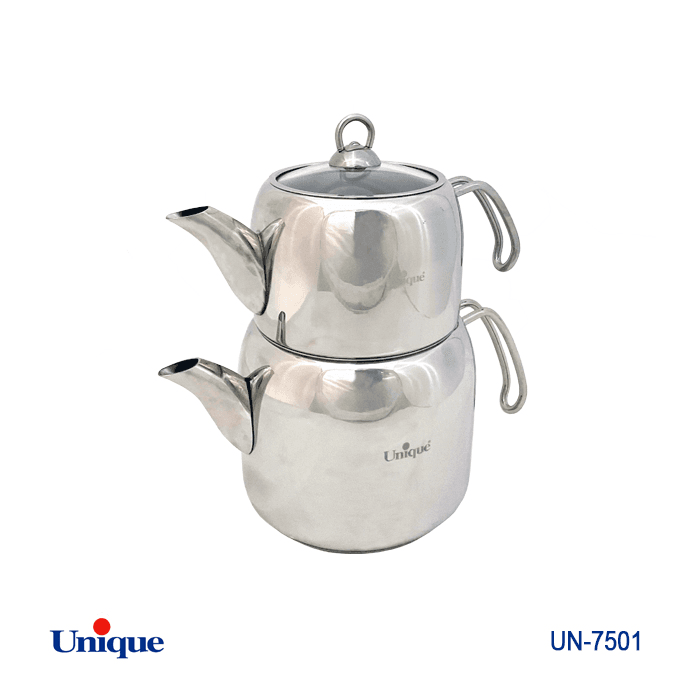 کتری و قوری استیل- 2/30 لیتر- ترک یونیک مدل UN-7501 — تصویر ۲
