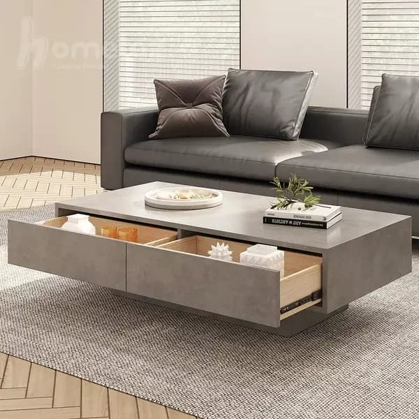 میز جلو مبلی دو کشویی و قفسه ای mdf مدل ht2224 — تصویر ۳