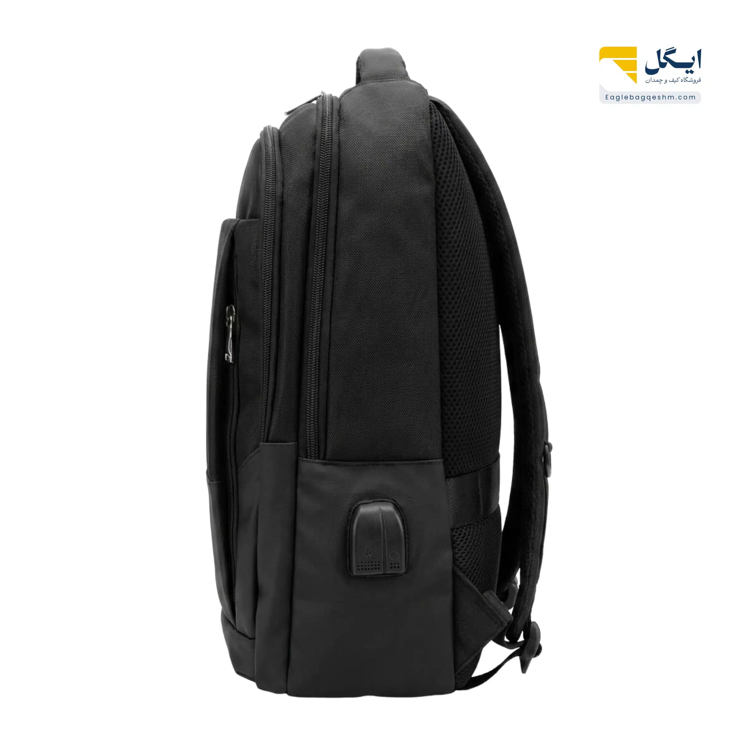 کولهپشتی پیرکاردین کد 87216 با پشتی طبی، زیپ مخفی و پورت USB/AUX — تصویر ۱۲