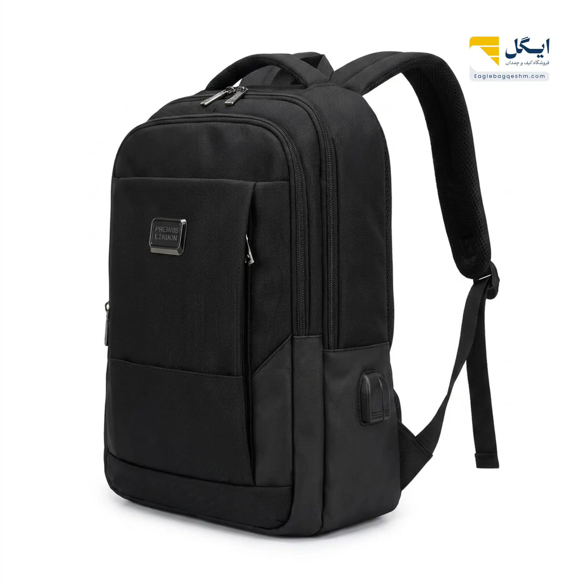 کولهپشتی پیرکاردین کد 87216 با پشتی طبی، زیپ مخفی و پورت USB/AUX — تصویر ۹
