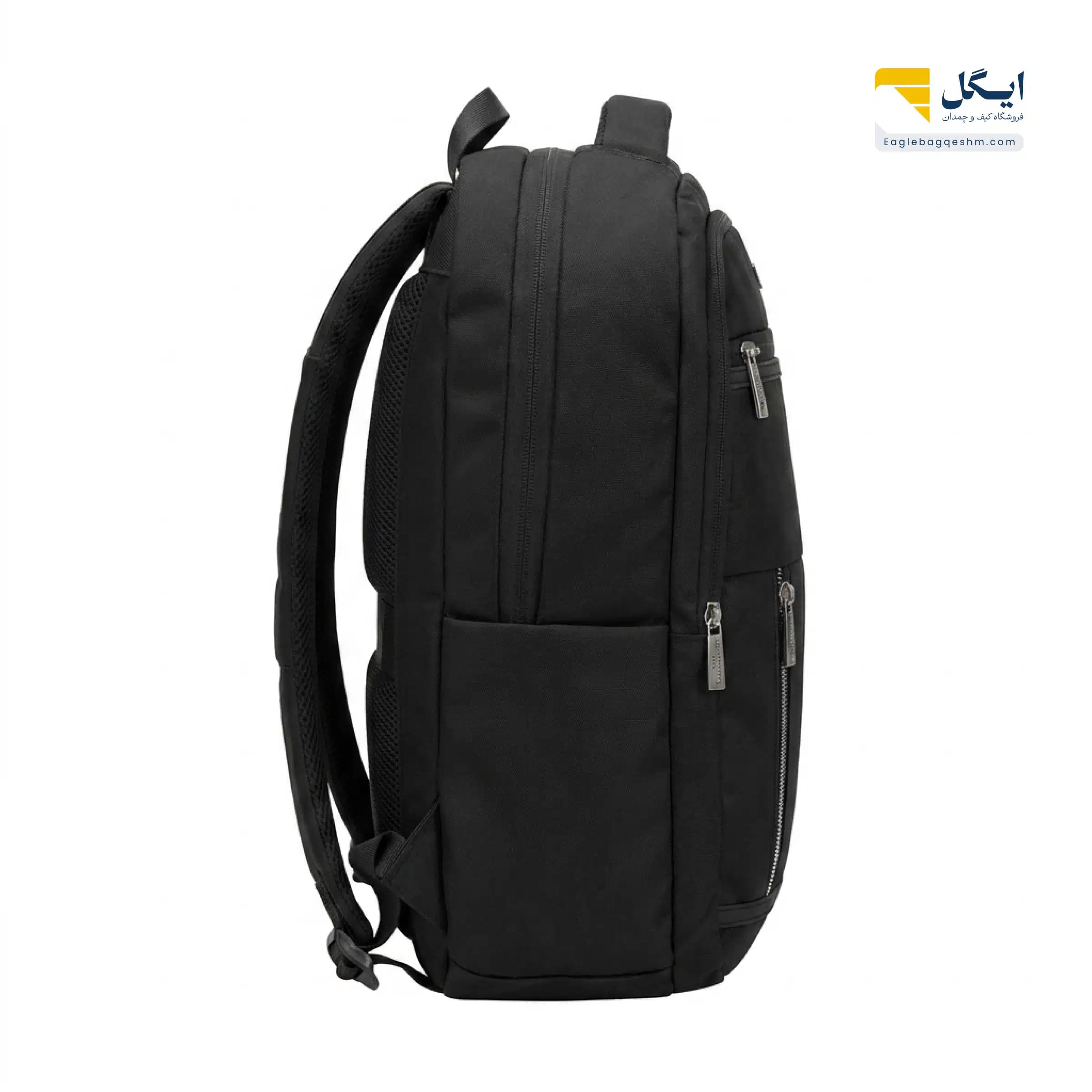 کولهپشتی پیرکاردین کد 86433 با زیپ مخفی، جای لپتاپ و پورت USB/AUX — تصویر ۵
