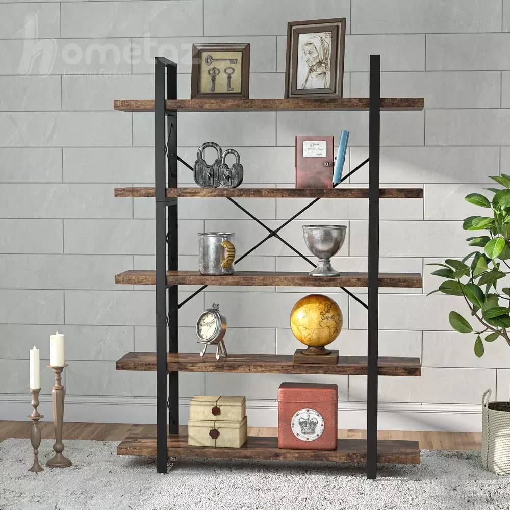 شلف اهنی با صفحات چوب یا mdf طرح چوب مدل ht1599 — تصویر ۶