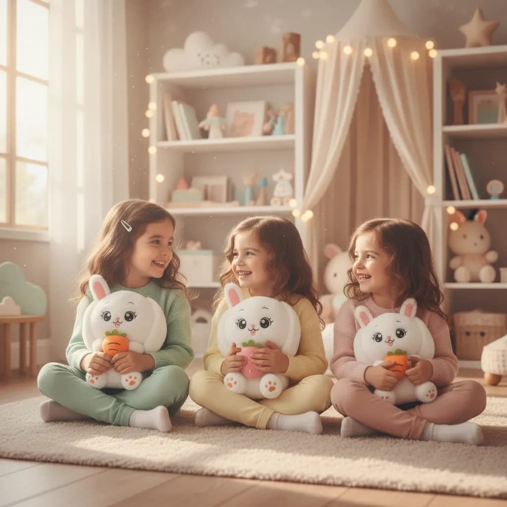عروسک پولیشی خرگوش با هویج و توت فرنگی — تصویر ۴