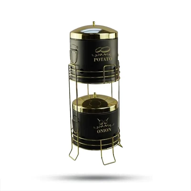 سبد سیب زمینی و پیاز سام ست مدل مفتولی رنگ مشکی