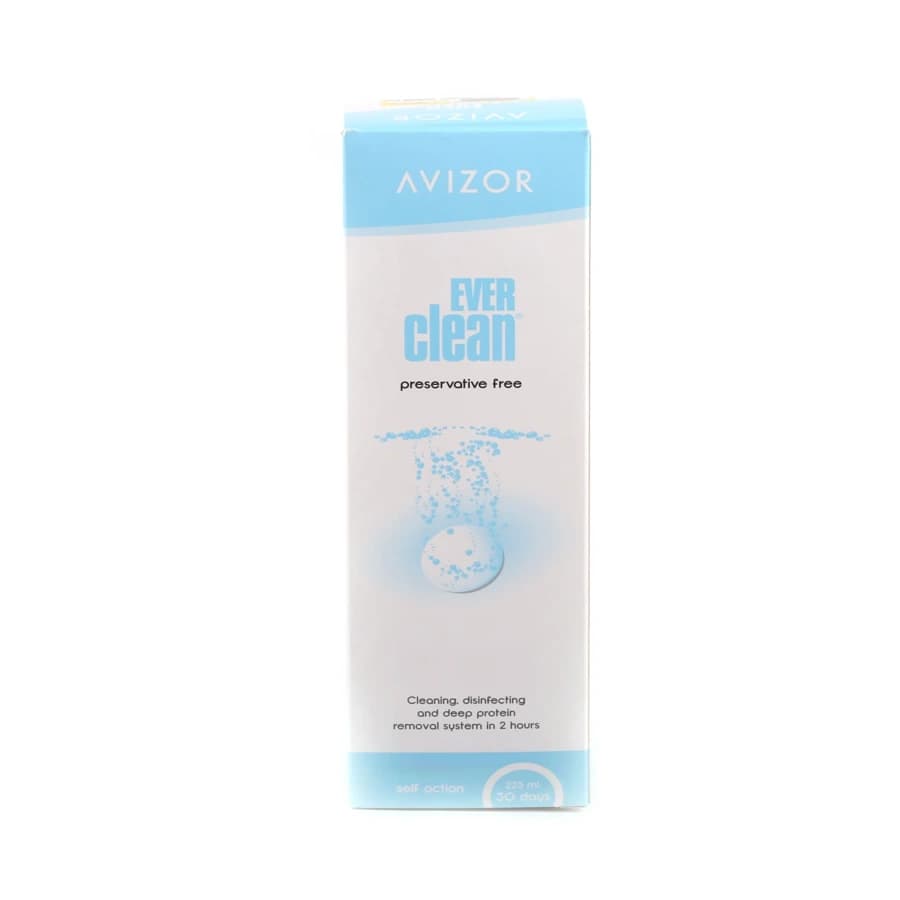 محلول شست و شو و نگهداری لنز سخت و اسکلرال اورکلین Avizor Ever Clean — تصویر ۲