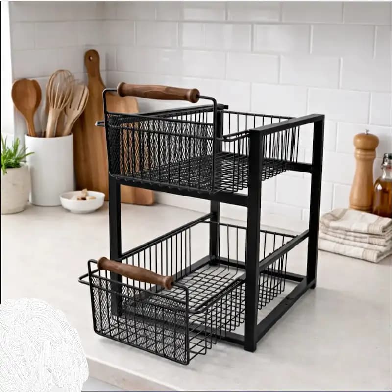نظم دهنده 2 طبقه کشویی کابینت سناتور کد 2098 — تصویر ۳